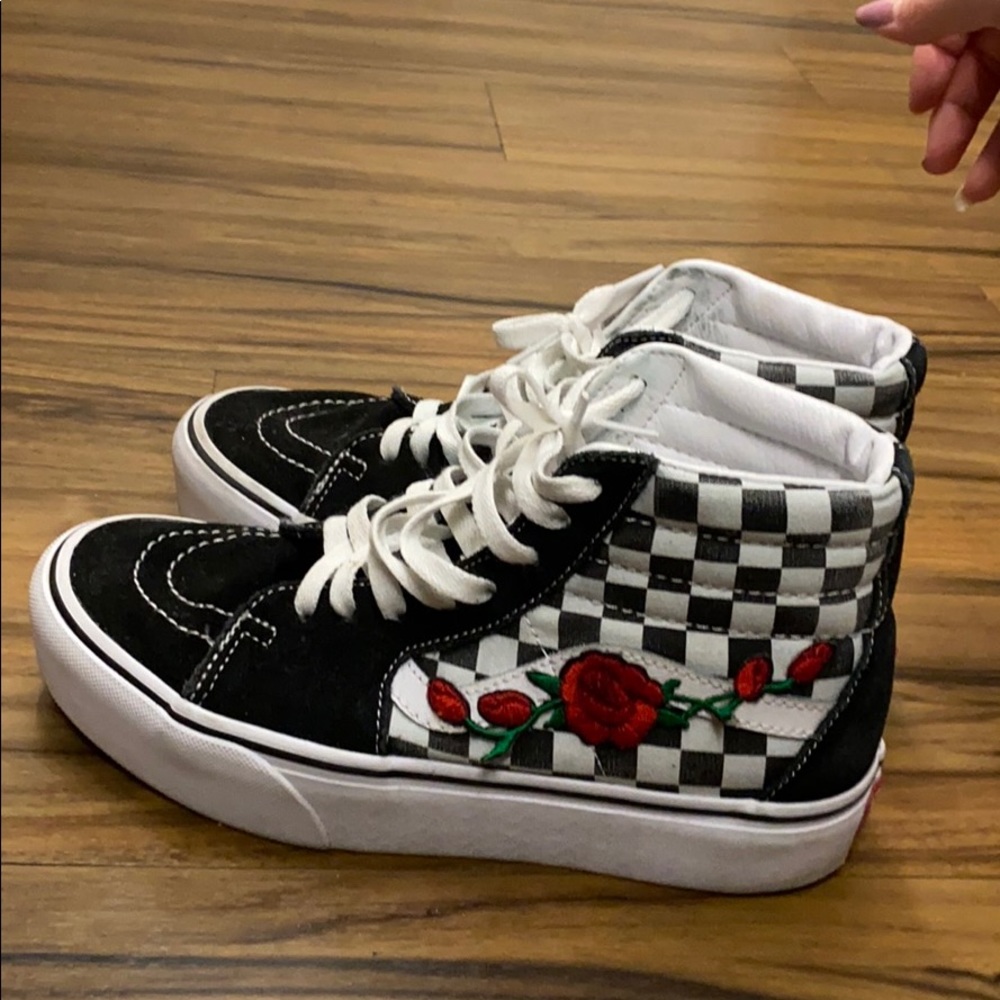 Customized rose vans shoes